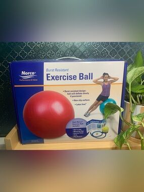 Blue Burst-Resistant Exercise Ball New in Box